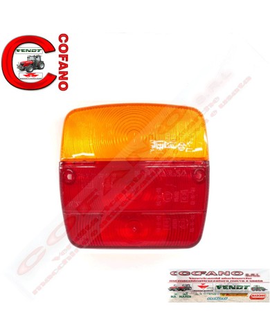 Rodovetro destro e sinistro rosso/arancio