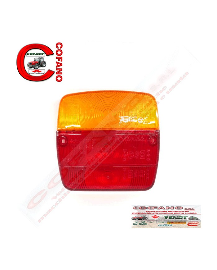 Rodovetro destro e sinistro rosso/arancio