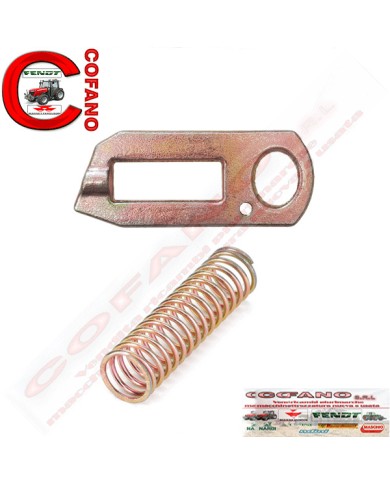 Gancio riparo zavorra Fermo + Molla adattabile Massey Ferguson serie 200 - 3400 Gancio riparo zavorra Fermo + Molla adattabile Massey Ferguson serie 200 - 3400
