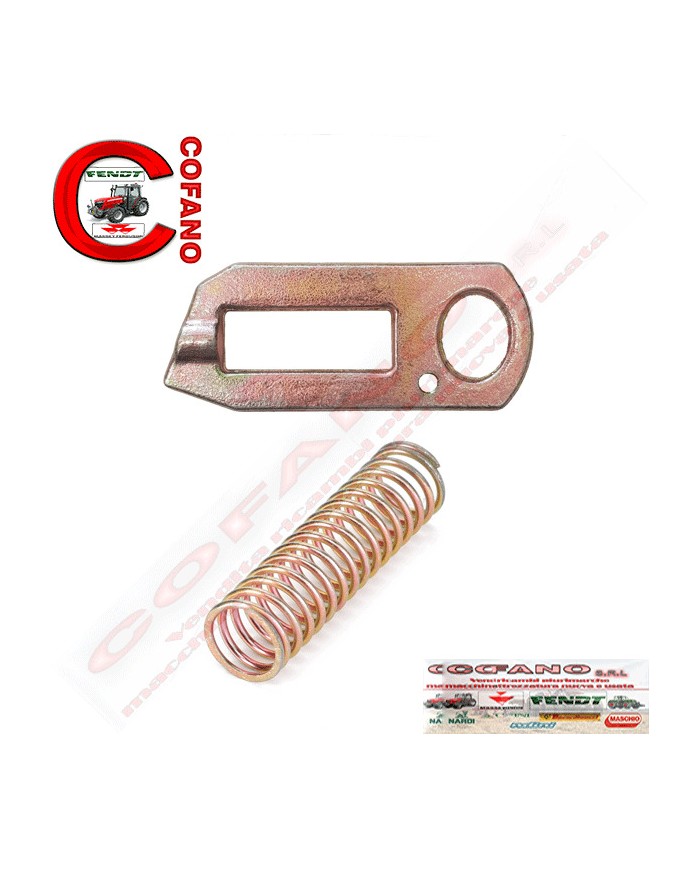 Gancio riparo zavorra Fermo + Molla adattabile Massey Ferguson serie 200 - 3400