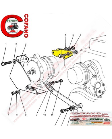 Supporto fissaggio alternatore Massey Feguson serie 200 -37581173 Supporto fissaggio alternatore Massey Feguson serie 200 -37581173