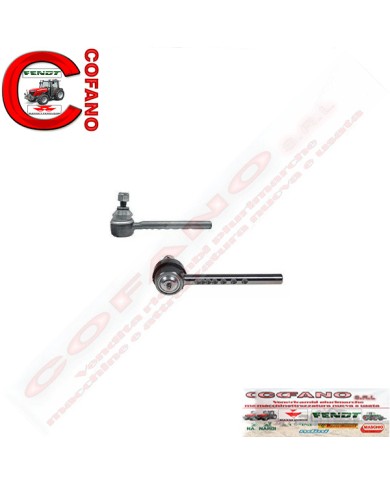 Testina tirante sterzo Ø asta 15.8 mm con 7 tacche adattabile Massey Feguso