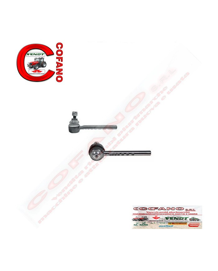 Testina tirante sterzo Ø asta 15.8 mm con 7 tacche adattabile Massey Feguso