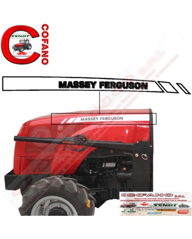 Kit decalcomanie Massey Ferguson serie 3400 sx 0.013.5878.0/2 e dx  0.013.5876.0