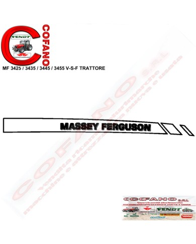 Kit decalcomanie Massey Ferguson serie 3400 sx 0.013.5878.0/2 e dx  0.013.5876.0