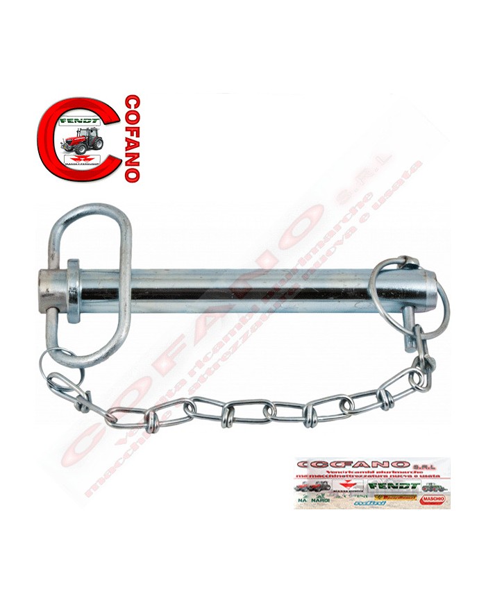 Spinotto per attacco a tre punti 160 x 28 mm con catena