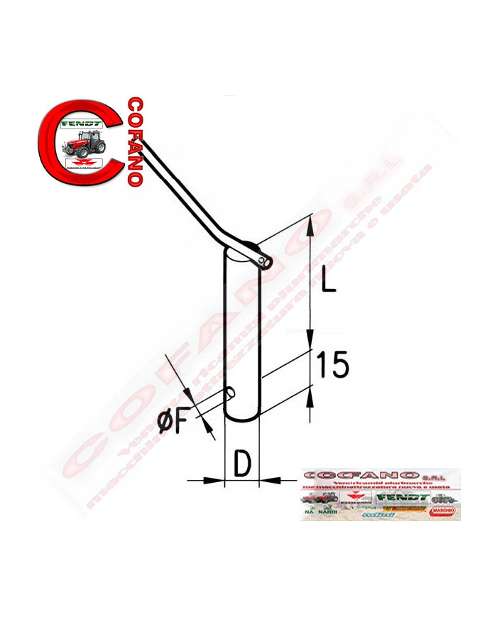 Perno con maniglia Ø 28 x 120 mm