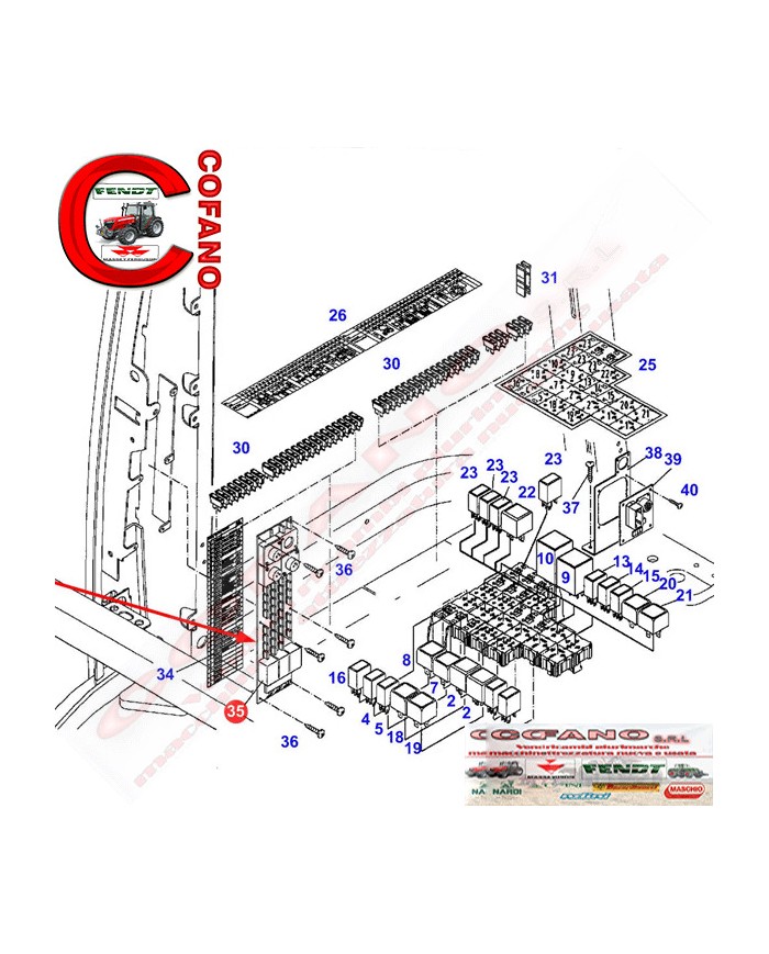 Scheda di circuito microfusibili adattabile Fendt