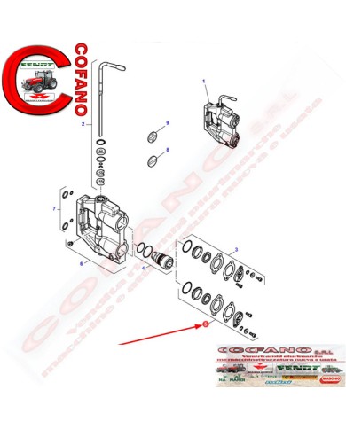 Kit guarnizioni per riparazione attacco rapido Massey Ferguson