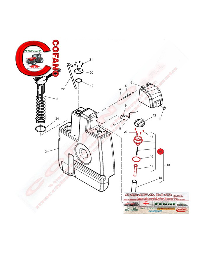 Filtro serbatoio Massey Ferguson Fendt - 4289104M91