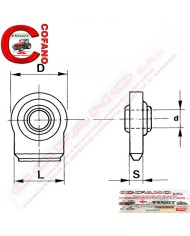 Supporto rotula Ø 22.3 mm 76x70 cat. 1