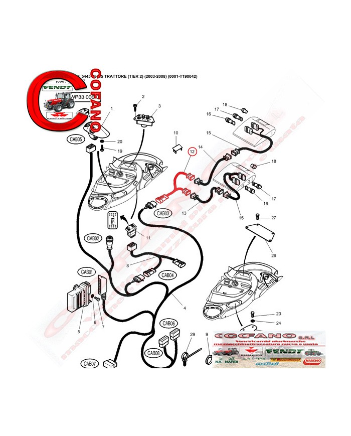 Fasciocavi Massey Ferguson serie 5400