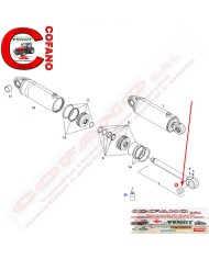 Boccola pistone sollevatore inferiore in ottone 40x43x40 mm MF Fendt