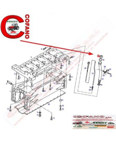 Tappo olio motore Fendt 500-800-900