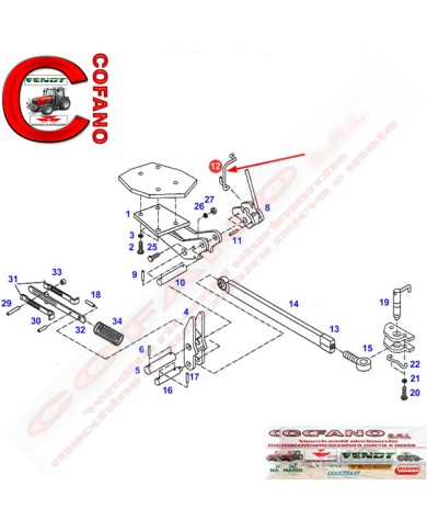 Molla di sicurezza Fendt 800-900