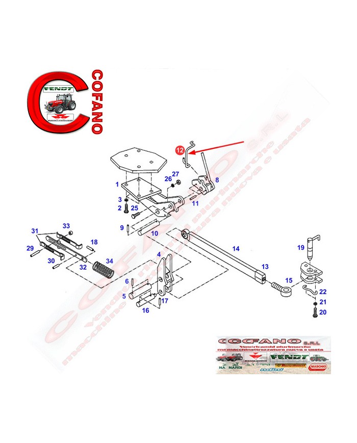Molla di sicurezza Fendt 800-900