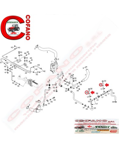 Tubo aria Fendt 900 Lungh. 120 mm
