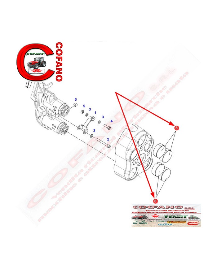 Tappo per il sistema idraulico Fendt  50 mm