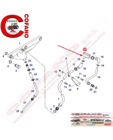 Valvola di comando sfiato Fendt 500-800-900