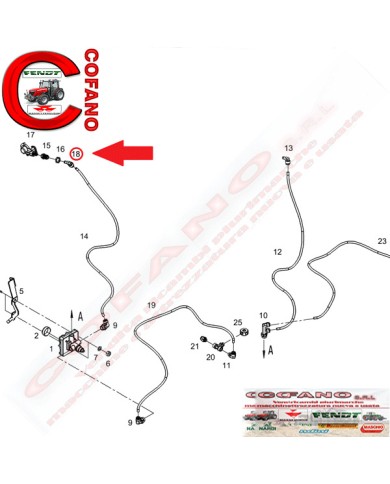 Gomito Ø 9 x 12 mm Fendt 200-500-700-800-900