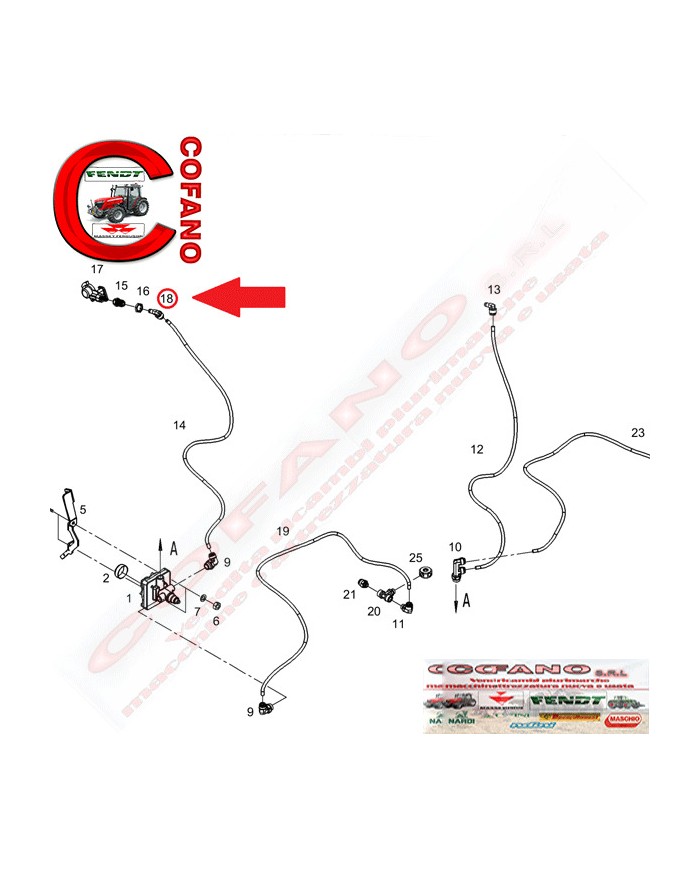Gomito Ø 9 x 12 mm Fendt 200-500-700-800-900