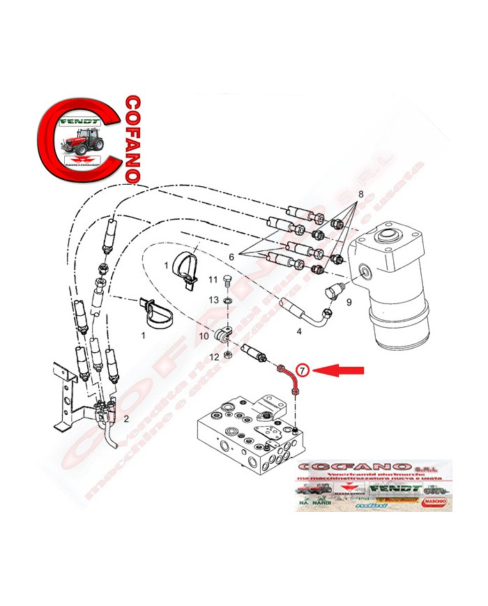 Tubo di spinta Fendt 900
