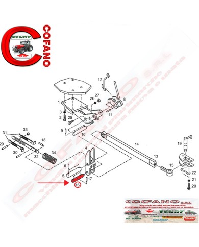 Perno Lungh. 126 mm Fendt 800 - 900