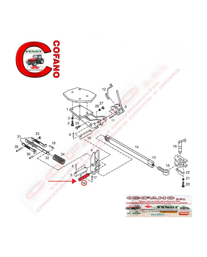 Perno Lungh. 126 mm Fendt 800 - 900