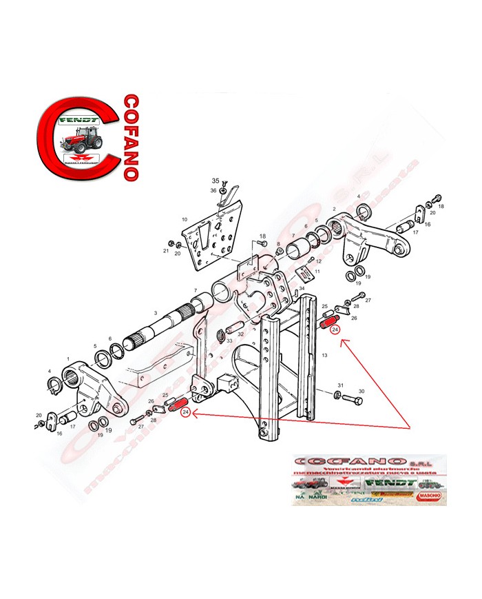 Perno Lung. 103 mm Fendt 200