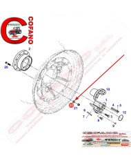 Rondella bullone Ø23/25 x 10 mm ruota M22 Fendt 700-800-900
