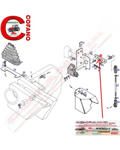 Portasensore Fendt serie 900 Vario