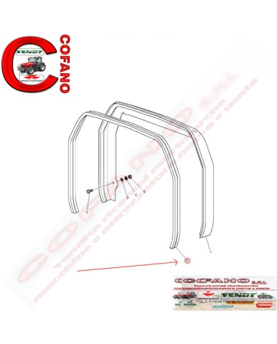 Guarnizione cofano MF 3300-3400