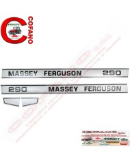 Kit decalcomanie adesivi per macchine agricole Massey Ferguson 290 Misura 1294x9