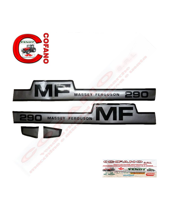 Kit decalcomanie adesivi Massey Ferguson 290