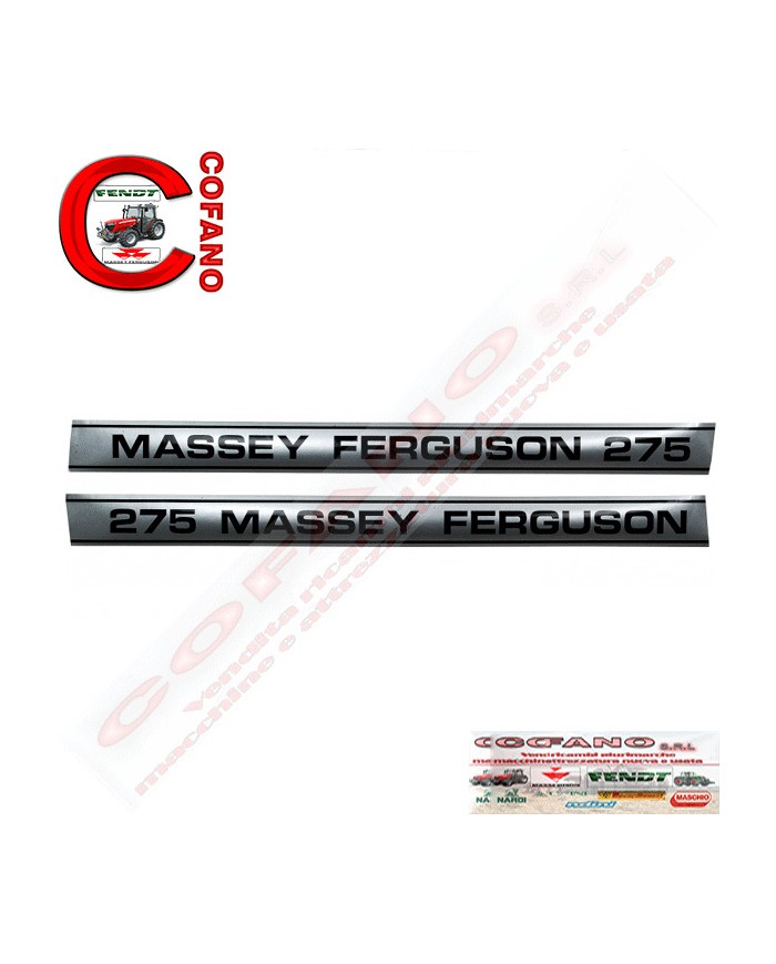 Kit decalcomanie adesivi Massey Ferguson 275
