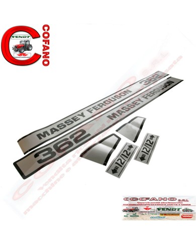 Kit decalcomanie adesivi Massey Ferguson 362