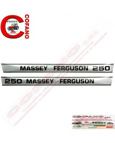Kit decalcomanie adesivi Massey Ferguson 250