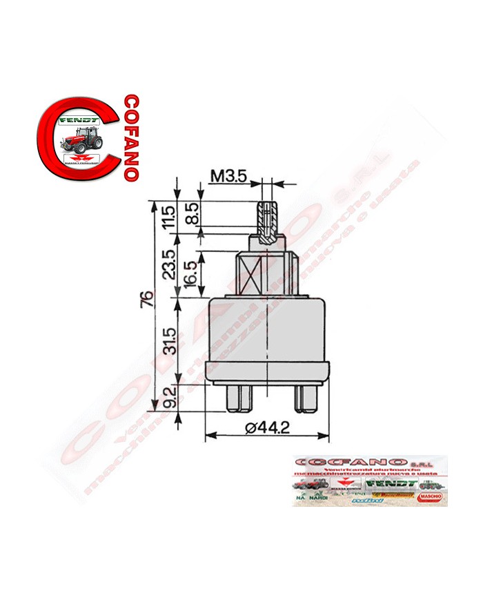 Interruttore pto Ø 44.2 mm Massey Ferguson 5000-6000-8000