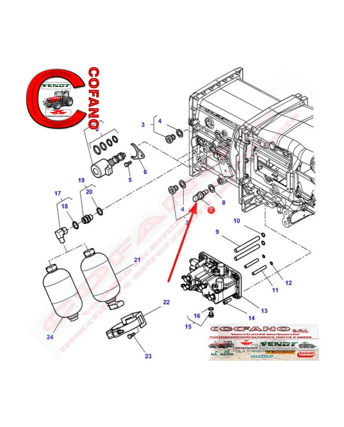 Interruttore sensore di posizione cambio Massey Ferguson serie 5000-6000-7000 Va