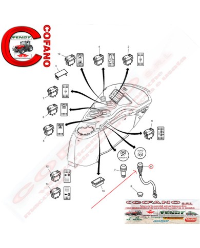 Interruttore automatico pto Massey Ferguson serie 6000-7000-8000 Interruttore automatico pto Massey Ferguson serie 6000-7000-8000