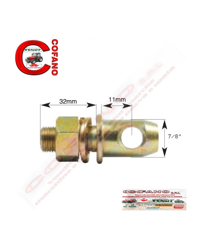 Perno per stabilizzatore 22 x 69 mm filetto 5/8' x 28.5 mm MF