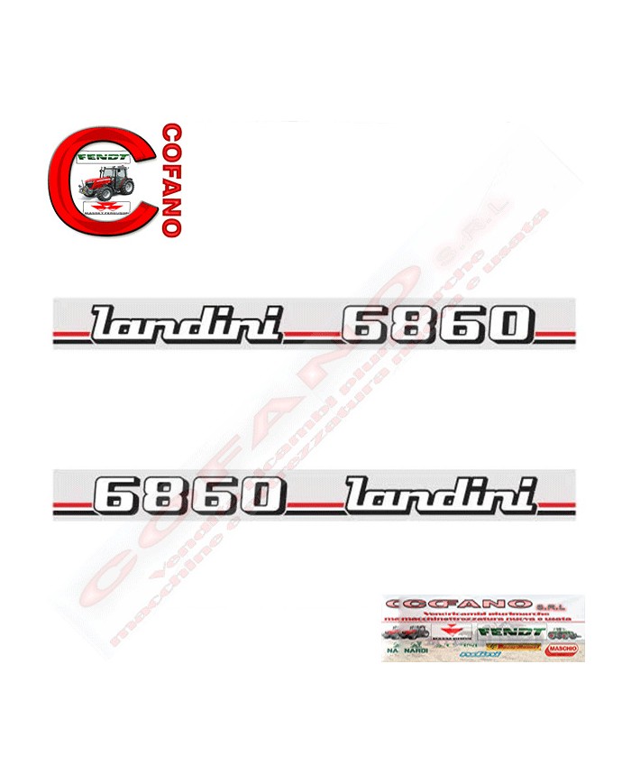 Kit decalcomanie Landini 6860 cod. 3534609M1 - 3534610M1