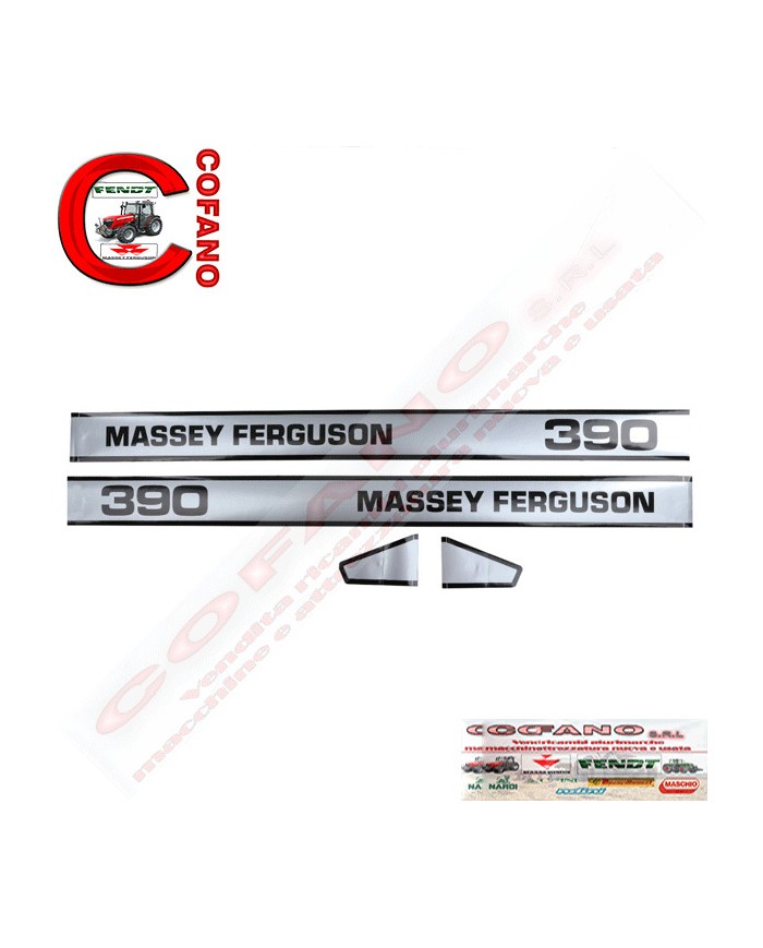 Kit decalcomanie Massey Ferguson 390