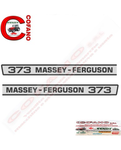 Kit decalcomanie dx e sx Massey Ferguson 373 cod. 3533265M3 - 3533264M3