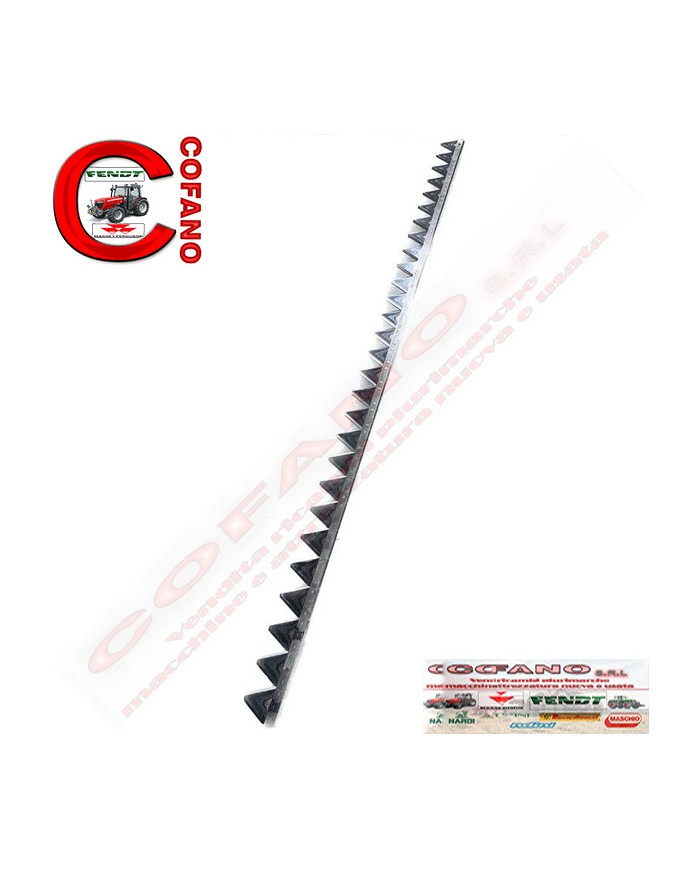 Lama a 28 sezioni rigate cm 212 per barre falcianti compatibile con Gribaldi e S