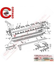 Lama a 28 sezioni rigate cm 212 per barre falcianti compatibile con Gribaldi e S