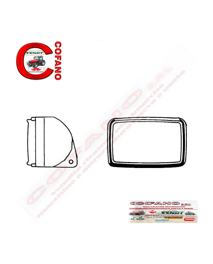 Faro da lavoro HELLA per Fendt 158 x 108 x 104 mm