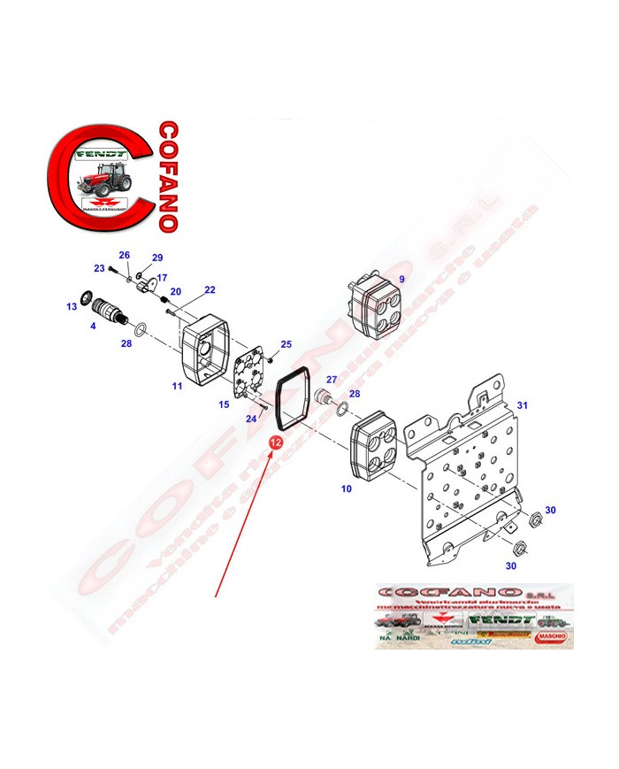 Guarnizione coperchio 718960100240 Fendt 300-400-700-800-900