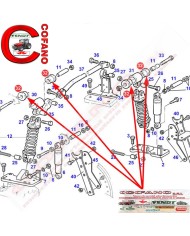 Boccola in gomma sospensione cabina Fendt 900-800