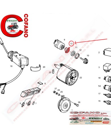 Tappo chiave accensione Fendt Farmer - Favorit - GT